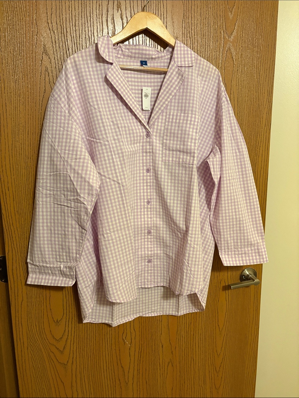 Purple plaid pj set